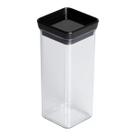 Mini Pote Hermetico Para Armazenamento de Comida para Cozinha Lumini Quadrado Black de 340ml