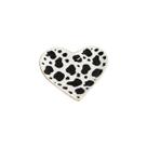 Mini Prato Coração De Porcelana Animal Print Cow 11,5 x 12,5 x 1,5cm - Unid.