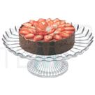 Mini Prato de Vidro Com Pé Pétala Jasmin Vitazza: Para Bolo, Doces, Sobremesa, Decoração Cozinha, Mesa Postas, Festas, Opção Sustentável