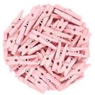 Mini Prendedor de Madeira Rosa 3,5cm - 50 Unidades Mini Prendedor de Madeira Rosa 3,5cm - 50 Unidades