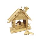 Mini Presépio Natal mdf Cru 15 cm Altura Decoração Presentes