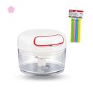 Mini Processador Alimentos Manual c/ KIT 4 Fecha Embalagens