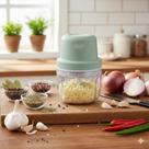 Mini Processador Alimentos Moedor Elétrico Alho Sem Fio Recarregável