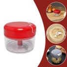 Mini Processador De Alimento Triturador Manual De Alho 2 Laminas em Aço Inox 200ml