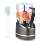 Mini processador de alimentos elétrico La Reveuse 200W 500mL Cinza