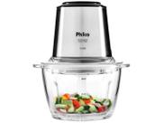 Mini Processador de Alimentos Philco - PPS01I Inox Glass 2 em 1 Copo de Vidro 350W