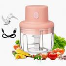 Mini Processador de Alimentos Recarregável USB Elétrico Sem fio Moedor, Triturador de temperos, alho, cebola e condimentos