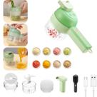 Mini Processador Elétrico 4 Em 1 Usb Sem Fio Cozinha Prática Mini Processador Elétrico 4 Em 1 Usb Sem Fio Cozinha Prática