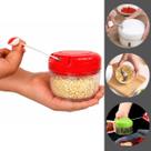 Mini Processador Manual Alimentos Triturador De Alho Cebola Temperos Portátil Sem Energia Cozinha Prático Fácil Limpeza 200 ml