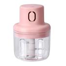 Mini Processador Triturador De Alimentos Elétrico cor de rosa