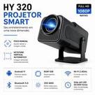 Mini Projetor HY 320 HD 720p Nativo Suporte 4K Bluetooth WiFi