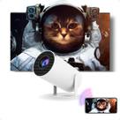 Mini Projetor Hy300 wifi hd 4K android bluetooth smart bivolt 110v/220v Camping Sala de Estar Escola Trabalho