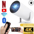 Mini Projetor Smart 4k Wifi 1080p HD HY300 Cor Branco ideal para reuniões