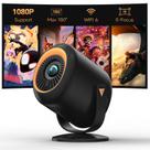 Mini projetor Vamvo com WiFi e Bluetooth, suporte a 1080P e 4K