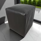 Mini Puff Banqueta Quadrado Cubo Decorativo material sintético e Suede