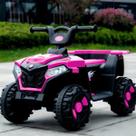 Mini Quadriciclo Elétrico Infantil Rosa Bateria 6 Volts Som e Luz