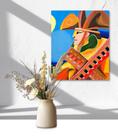 Mini Quadro Decorativo em Acrílico Pintado a Mão para Decoração
