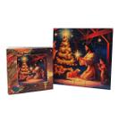 Mini quebra-cabeça MDF 20 peças O Natal do Amor