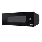 Mini Rack Indoor Max Eletron Parede - 3U - 350mm Preto Com Porta Acrílica - CFTV - Caixa organizadora