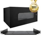 Mini Rack Organizador 5u Dvr Cftv Switch Com Bandeja E Tampa