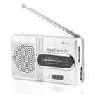 Mini rádio AM FM portátil Yoidesu BC-R21 com Boombox Silver