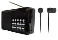 Mini Radio Digital Bluetooh de Bolso Recarregável Entrada Fone P2 Usb Cartão + Fone de Ouvido Mini Radio Digital Bluetooh de Bolso Recarregável Entrada Fone P2 Usb Cartão + Fone de Ouvido