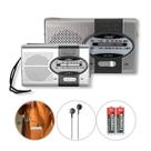 Mini Radio Portatil Am Fm De Bolso Com Fone De Ouvido