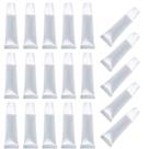 Mini recipientes de bálsamo de brilho labial transparentes vazios e recarregáveis, 15 mL x 20
