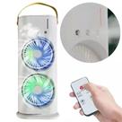 Mini Refrigerador de Ar Ventilador Duplo Umidificador Giratório+RGB Climatizador Branco