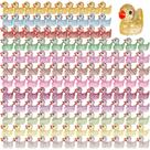 Mini Resin Ducks BOXOB 240 unidades com glitter 1,8 x 1,6 x 1,2 cm 12 cores