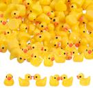 Mini Resin Ducks Chalyna, 150 unidades de bonecos de pato amarelo em miniatura