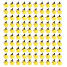 Mini Resin Ducks LUTER, 100 unidades com chapéu de bruxa de Halloween Mini Resin Ducks LUTER, 100 unidades com chapéu de bruxa de Halloween