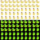 Mini Resin Ducks XIHIRCD Luminous com óculos de sol, 100 unidades amarelas