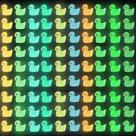 Mini resina luminosa DULEFUN para bonecos de pato, 200 unidades, 10 cores