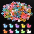 Mini resina, patos luminosos para artesanato, faça você mesmo, 120 unidades - LUTER