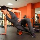 Mini Rolo Preto Laranja Esporte Pilates Exercício Treino Yoga Academia Musculação Bem Estar Mini Rolo Preto Laranja Esporte Pilates Exercício Treino Yoga Academia Musculação Bem Estar