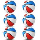 Mini Rubber Basketball Vinsot Operation Christmas, 7 polegadas, pacote com 6
