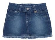Mini Saia em jeans com barra desfiada nº 6 Karobinha