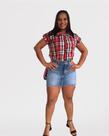 Mini Saia Jeans Despojada Tamanho M