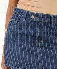 Mini Saia Jeans Feminina Listrada Vizzy Azul-68115