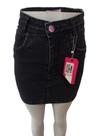 Mini saia Jeans Preta Marmorizada pimenta Original