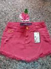 Mini Saia Jeans Rosa