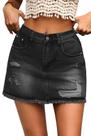 Mini saia jeans Skort ELLEVEN Jean com shorts pretos para mulheres Mini saia jeans Skort ELLEVEN Jean com shorts pretos para mulheres