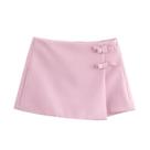 Mini Saia Rosa e Branca Feminina - Curta, com Fenda, Cintura Alta - Moda Verão 2022 Mini Saia Rosa e Branca Feminina - Curta, com Fenda, Cintura Alta - Moda Verão 2022