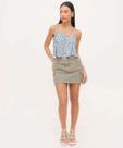 Mini Saia Sarja Feminina Cargo-21015