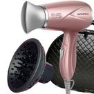 Mini Secador De Cabelo Mondial 1200w Ion Dobrável Viagem Bivolt Difusor De Cachos Maleta