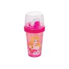Mini Shakeira Infantil Copo c/ Tampa Minnie/Mickey/Homem de Ferro/Homem Aranha/Frozen Disney 320mL Plasútil