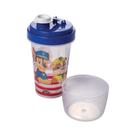 Mini Shakeira Infantil Copo c/ Tampa Minnie/Mickey/Homem de Ferro/Homem Aranha/Frozen Disney 320mL Plasútil