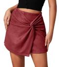 Mini shorts LIUWANCN femininos sexy de camurça sintética de cintura alta