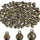 Mini Sino De Bronze Vintage 100 Peças, Sino Elíptico De Latão Antigo Para Artesanato, Decoração De